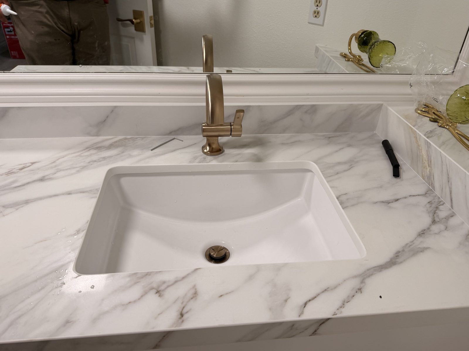 Bathroom faucet remodel detail