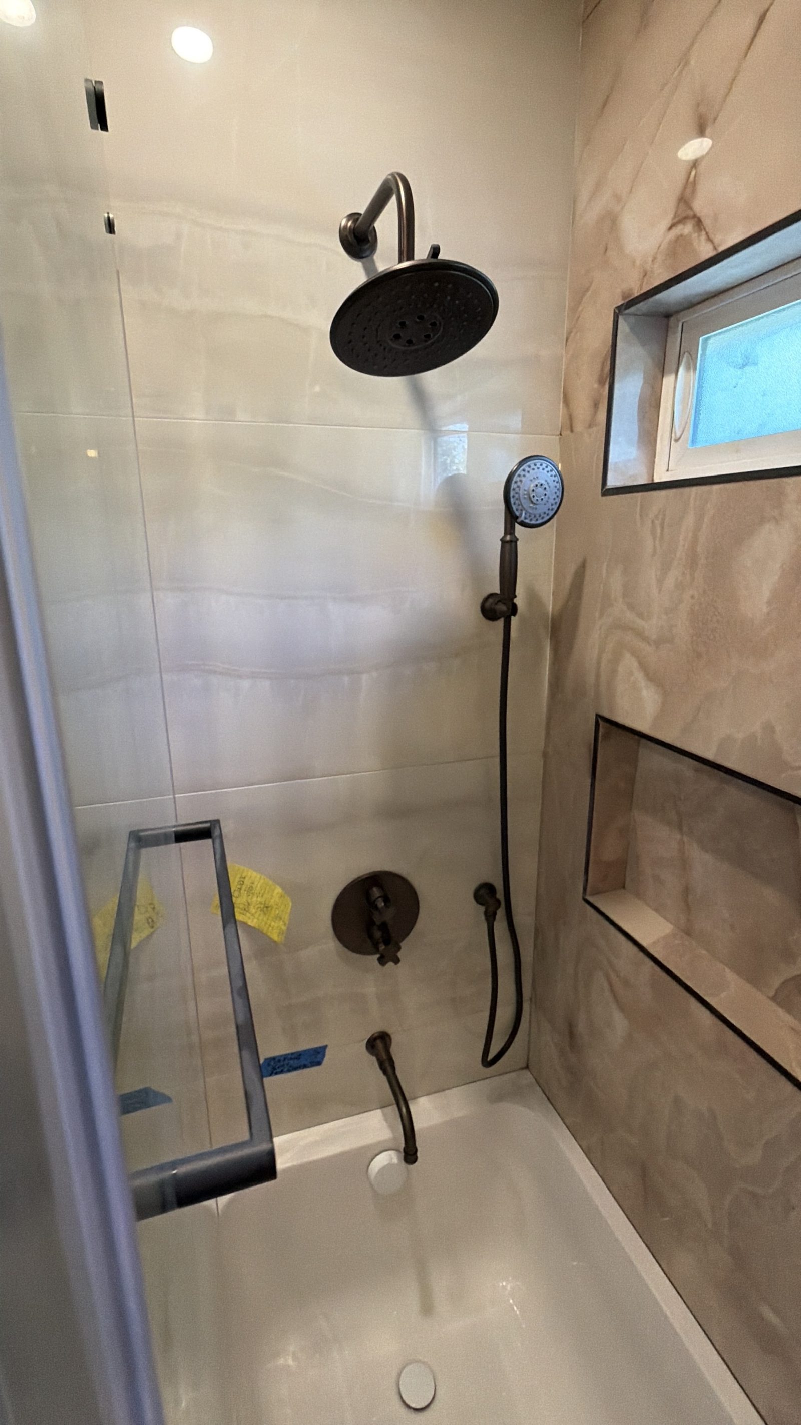 Bathroom tile and plumbing remodel